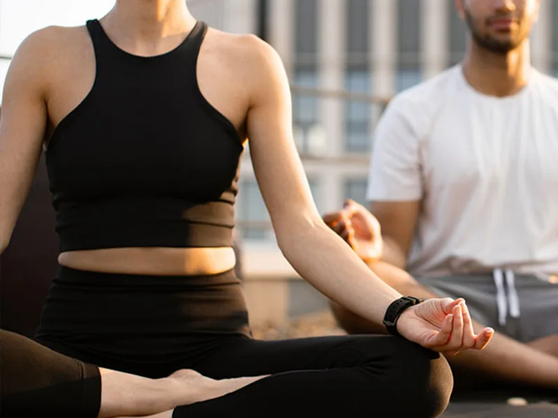 Guided workplace meditation session